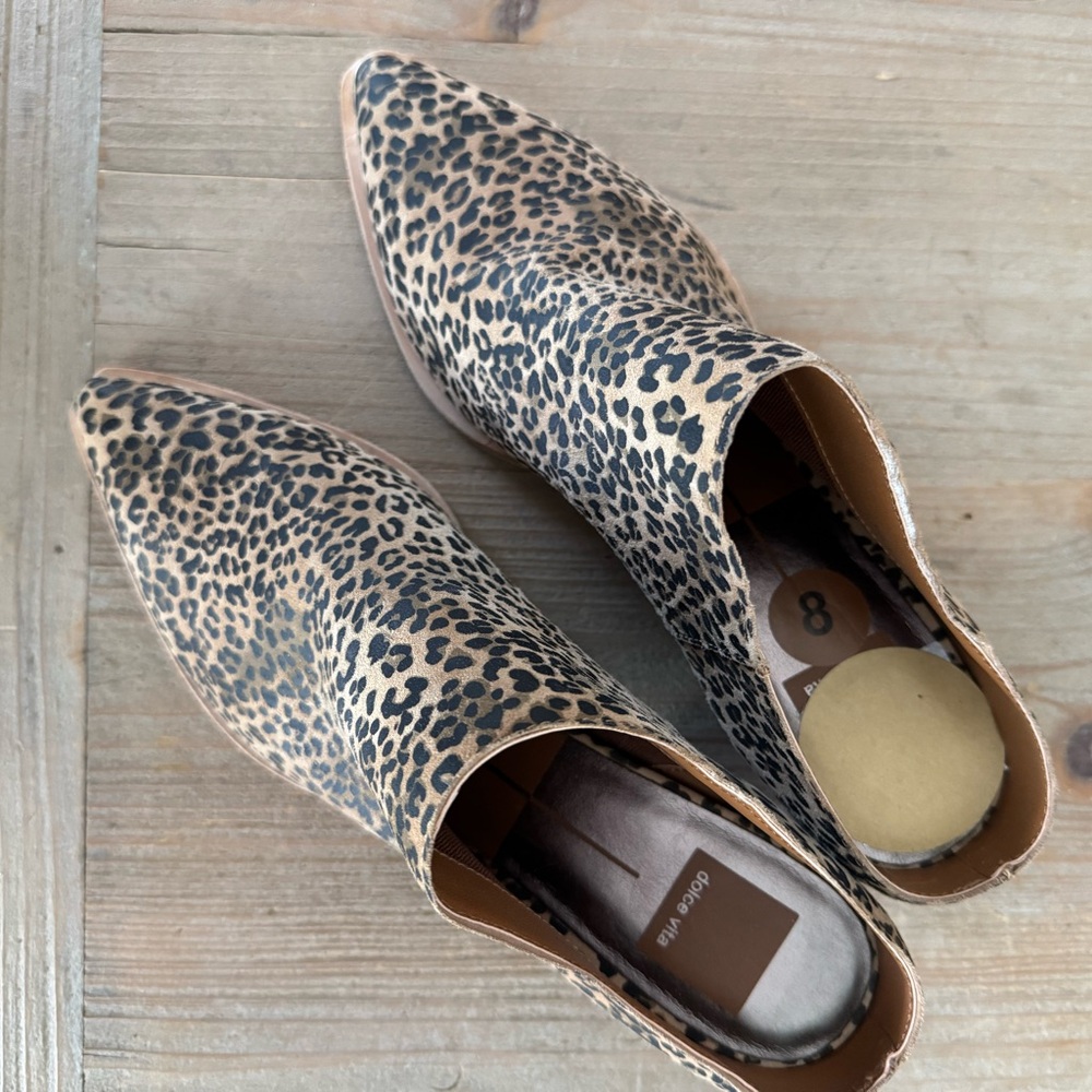 Dolce Vita Brown and Black Leopard Print Flats